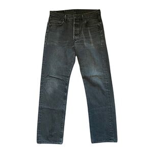 Men’s faded black Levi’s 501 jeans, shrink to fit